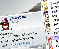 AIM mobile app on early smartphones