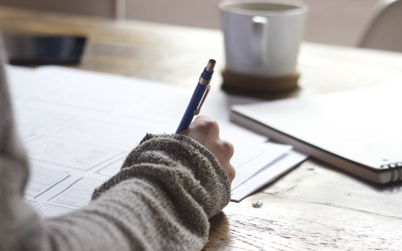 Person studying data analytics representing career development