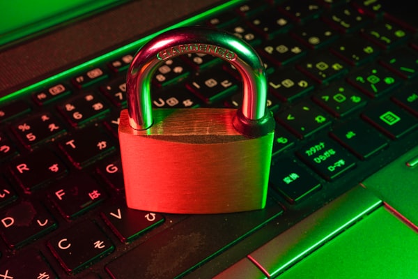 Cybersecurity concept art representing digital identity theft