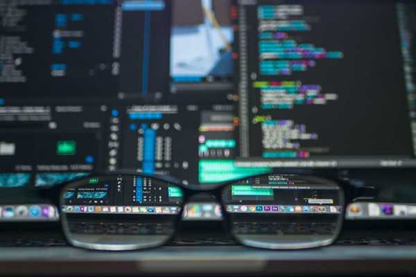 Developer working on code